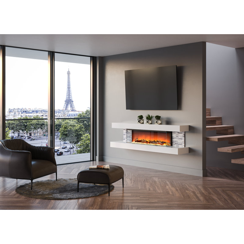 Orren Ellis Katlyn 72'' W Electric Fireplace & Reviews Wayfair